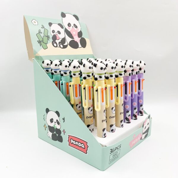 Caneta Fofa 6 Cores Pandinha Cute - UND