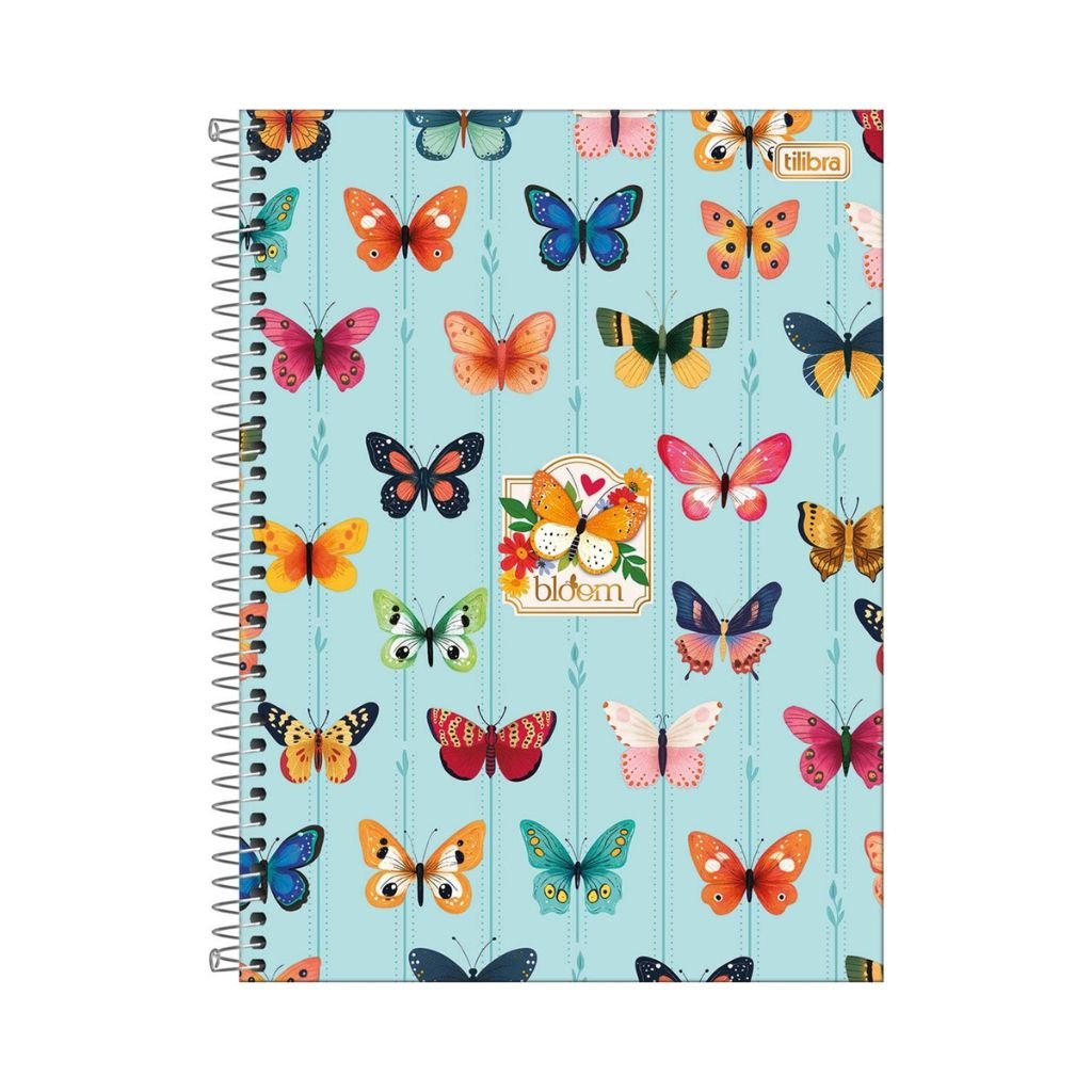 Caderno Espiral Capa Dura Universitário 1 M Bloom 20x27,5cm 80 Fls - TILIBRA - UND