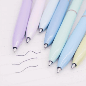 Caneta Luxo Metálica Pérola Pastel - Kit 4 Und
