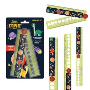 Régua Dobrável 15cm/30cm Dino Space - Blister 1 Und