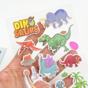 Cartela de Adesivos 2D Dinossauros - 5 Und