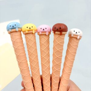 Caneta Fofa Sorvete Cat - Pacote 6 Und
