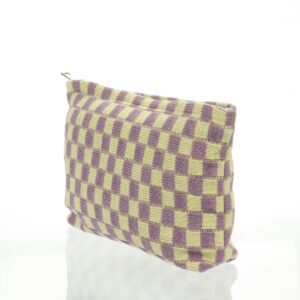 Necessaire Tricô ROXA E BEGE G 26x17x5 cm- FLORIE - UND