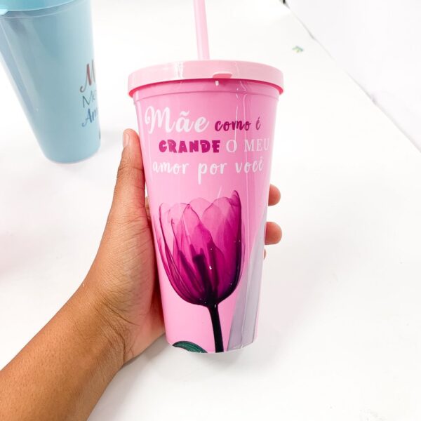 Copo c/ Tampa 600 ml MÃES - UND
