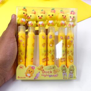 Marca texto 3 em 1 Duck Patinho - BLISTER 6 UND