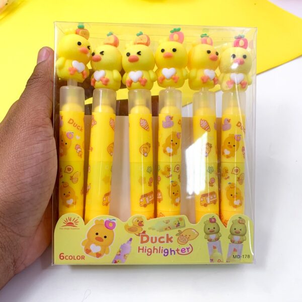 Marca texto 3 em 1 Duck Patinho - BLISTER 6 UND