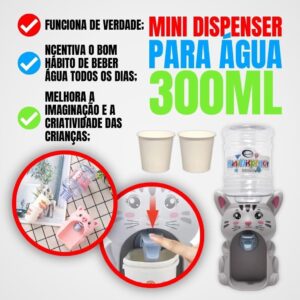 Mini Dispenser Água 300 Ml Gatinho
