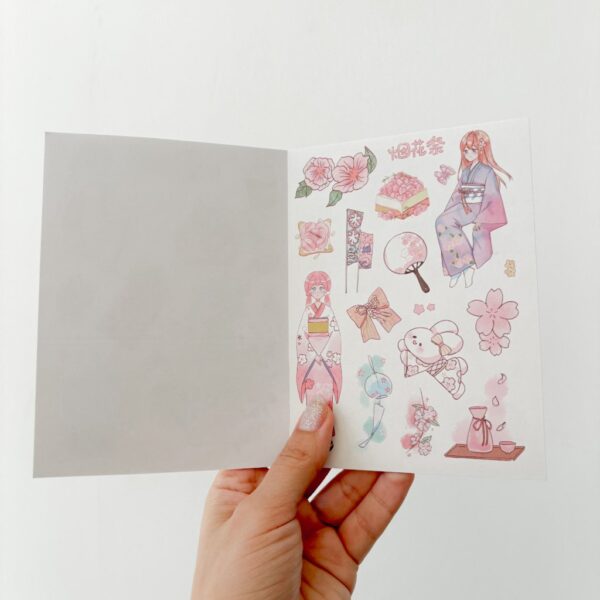 Caderninho de Adesivos Anime Diy Sortido