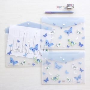 Pasta Envelope Malote A4 com Botão Butterfly Borboletas - DAC
