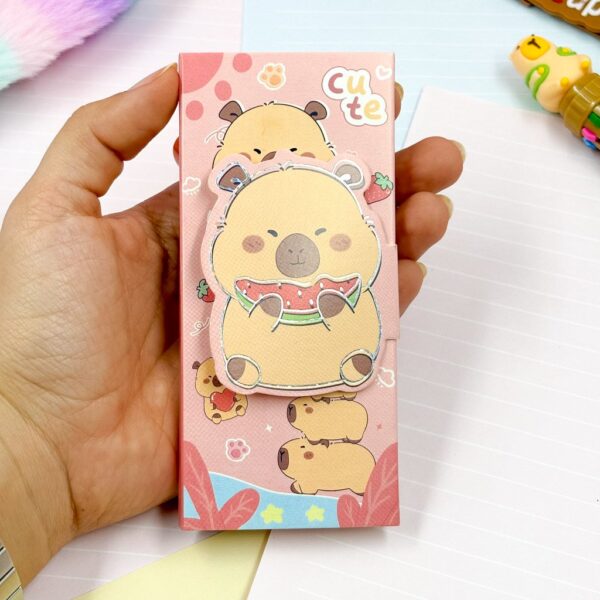 Caderninho Notas Adesivas c/ Velcro Capivara - 2 Und
