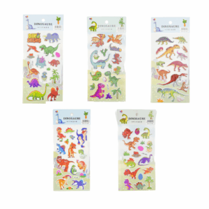 Cartela de Adesivos 2D Dinossauros - 5 Und
