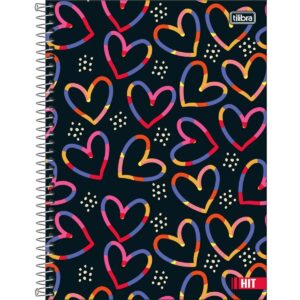 Caderno Espiral Capa Dura Universitário 1 Matéria Hit Feminino Tilibra