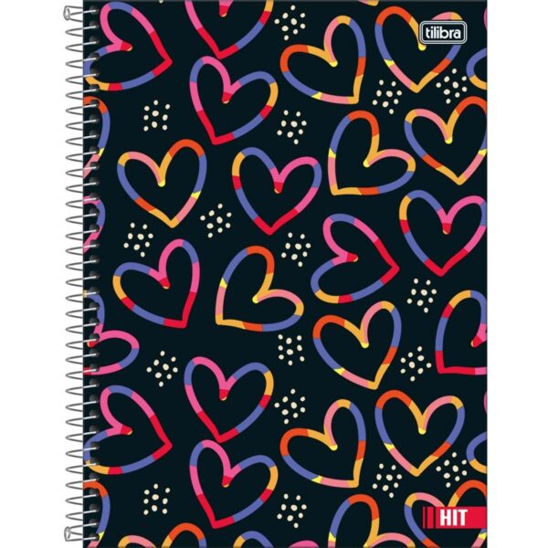 Caderno Espiral Capa Dura Universitário 1 Matéria Hit Feminino Tilibra