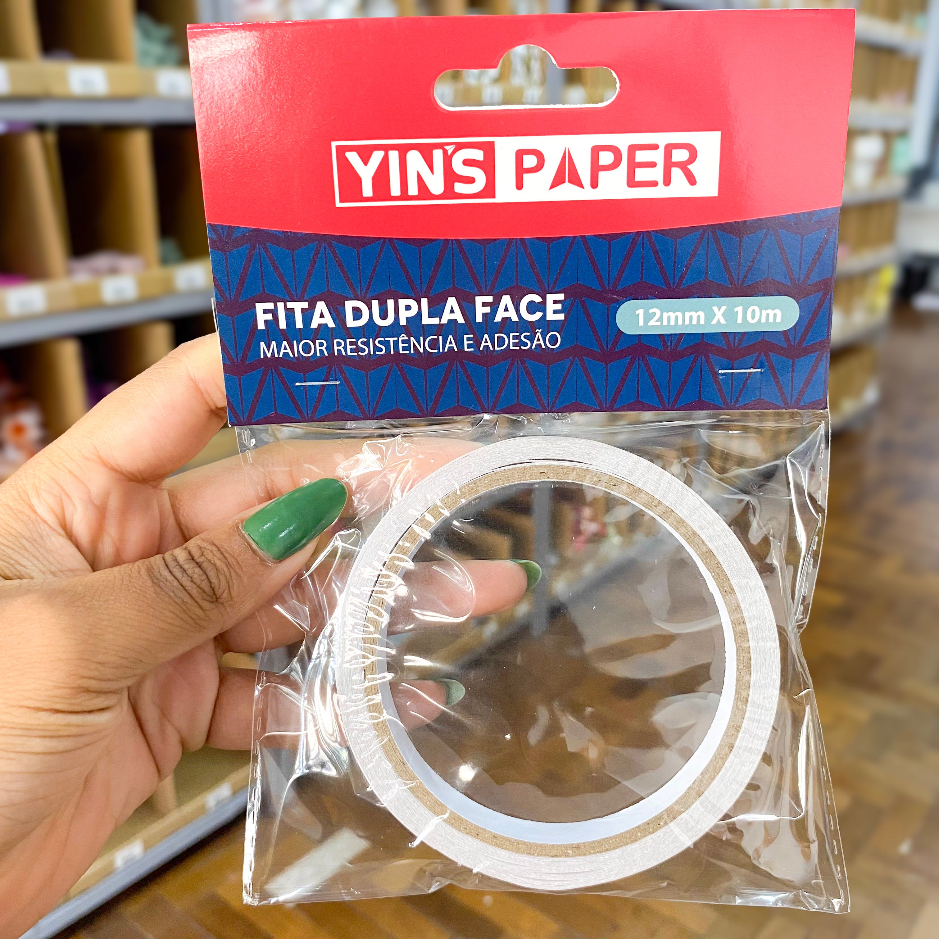 Fita Dupla Face 12mm x 10m - YINS PAPER - UND