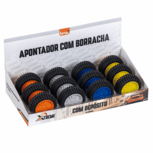 Apontador Plástico e Borracha Xtreme BRW - Display 12 UND