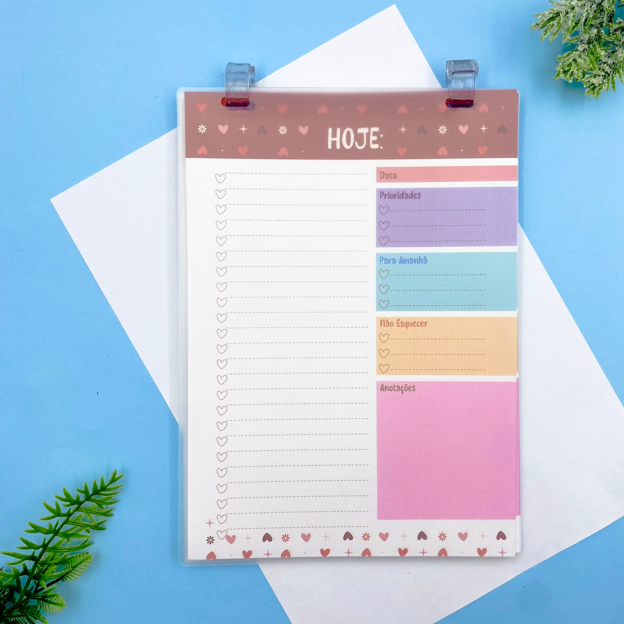 Bloco Prancheta Planner Diário COLOR VIBES 50 fls - IMPORTADO - UND