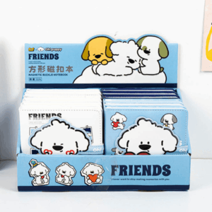 Mini Caderno LUXO c/ Fechamento Happy Doggy - IMPORTADO - UND