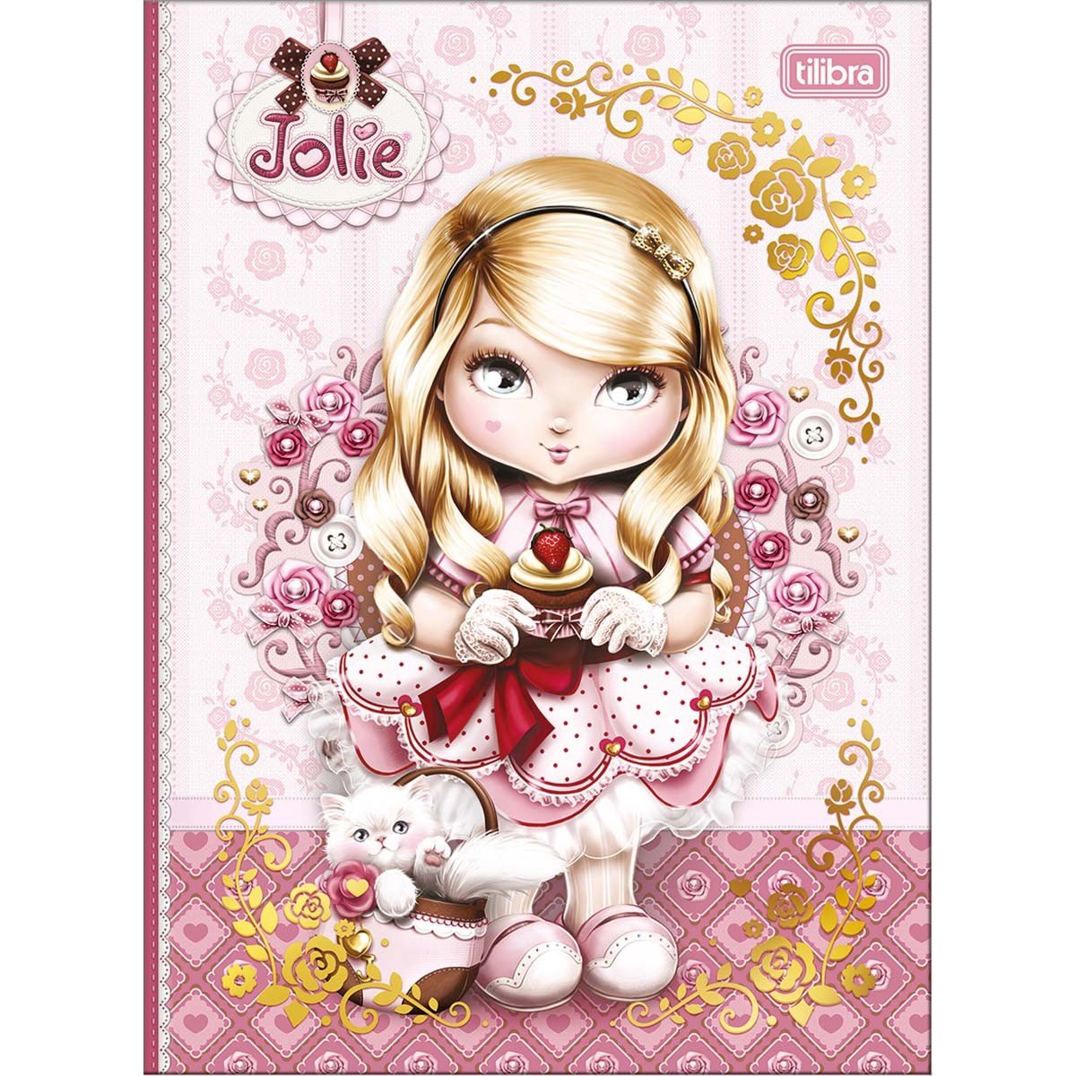 Caderno Colegial Costurado LUXO 80 fls JOLIE - TILIBRA - UND