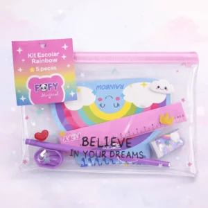 Kit Escolar Raibow 5 Peças - FOFY - UND