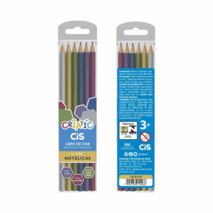 Lápis de Cor Criatic Metálico 6 Cores CIS - BLISTER