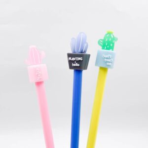 Caneta Fofa Cactus Potinho Love - Pacote 6 Und