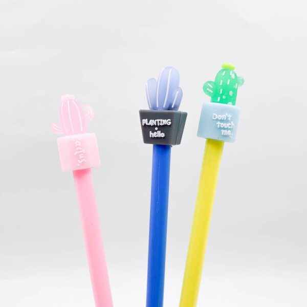 Caneta Fofa Cactus Potinho Love - Pacote 6 Und
