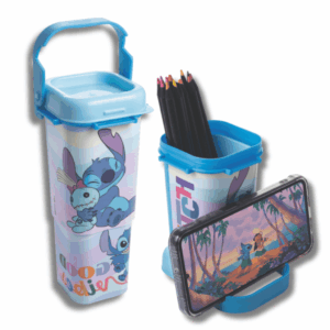Organizador Retrátil C/ Suporte Celular STITCH PLASÚTIL - UND
