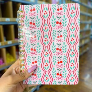 Caderno A5 Espiral Pautado Cherry Bloom 15x21cm 120fls - UNISO - UND