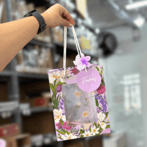Embalagem Flores Transparente M 18x23x10 cm - IMPORTADO - UND