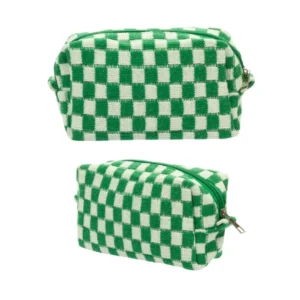 Necessaire Bauzinho Tricô VERDE 16x11x6cm - FLORIE - UND