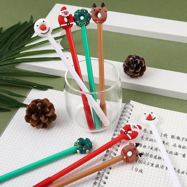 Caneta Fofa Donuts Natal - Kit 6 Und
