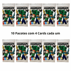 Card Surpresa para Colorir Minecraft 4 Und - 10 PACOTES
