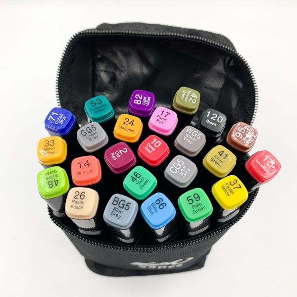 Caneta TOUCH Marcador Ponta Dupla PARA COLORIR - MALETA 24 CORES