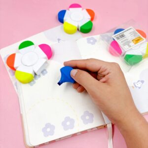 Marca Texto Spinner Flor 5 Cores