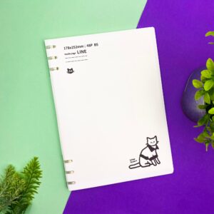 Caderno Fichário Reposicionável B5 Gatinho 48 fls 17,8x25,2cm - IMPORTADO - UND