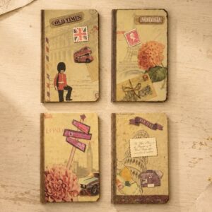 Caderneta Capa Dura Vintage Países 16x9,5cm - IMPORTADO - UND