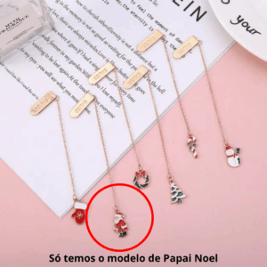 Marca Páginas Metálico Papai Noel - Und