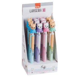 Lapiseira Plástica Divertida 0.7mm Pug BRW - Display 12 Und