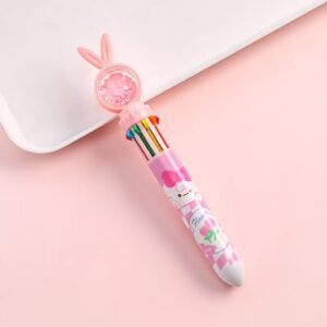 Caneta 10 Cores Coelhinho Cristal - UND
