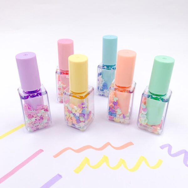 Marca Texto Esmalte - Kit 6 Cores