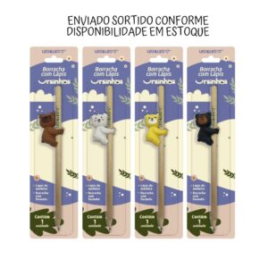 Lápis c/ Borracha Ursinhos Leo e Leo - 4 Blisters
