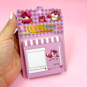 Bloco de Notas Fofo Ursinho Lotso - 4 Und