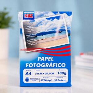 Papel Fotográfico Glossy  A4 180g - KAZ - UND