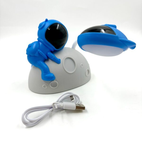 Luminária de Mesa Flexível USB Astronauta Lua