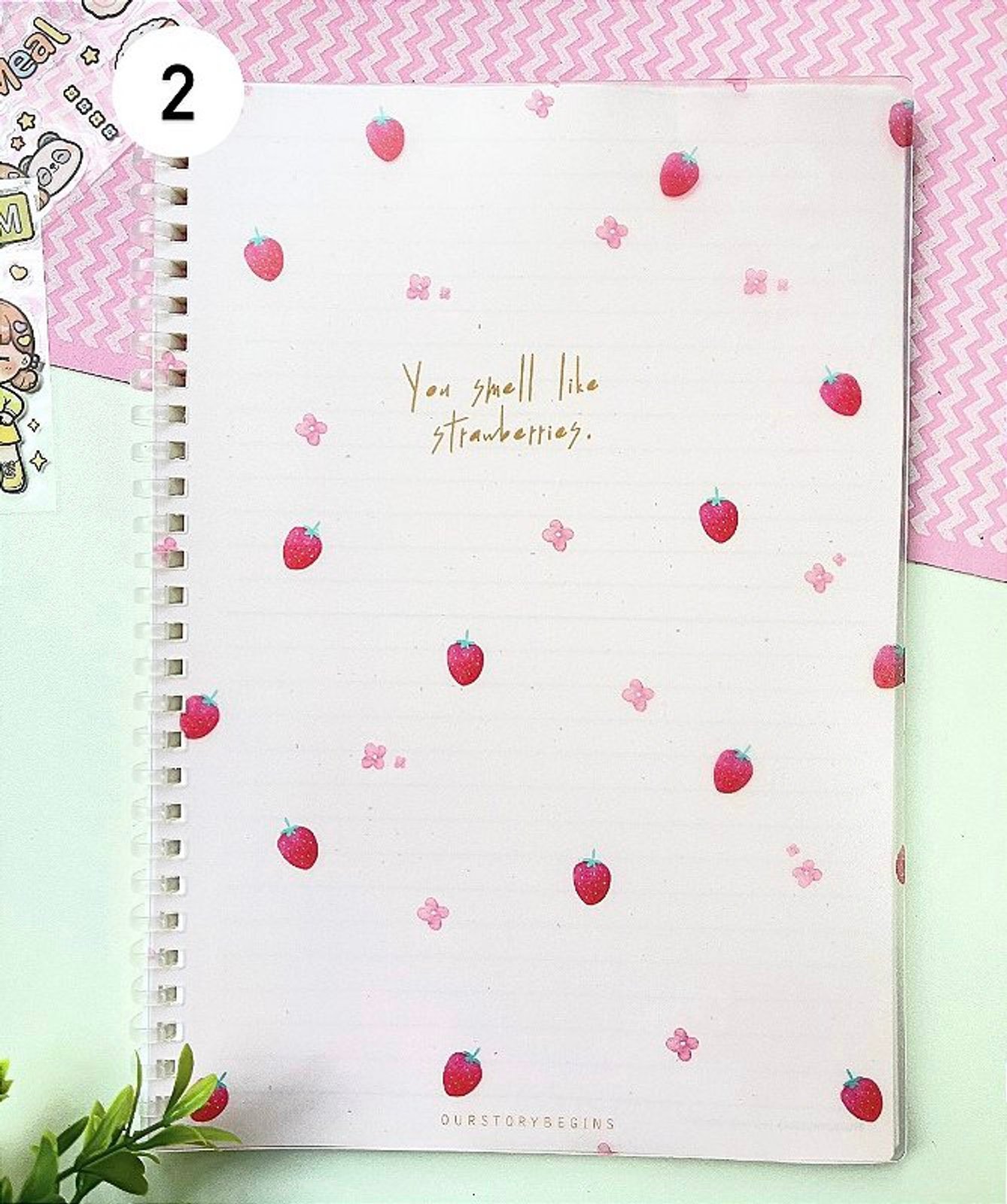Caderno B5 Capa Plástica MORANGO 70 fls 17,5x25cm - IMPORTADO - UND
