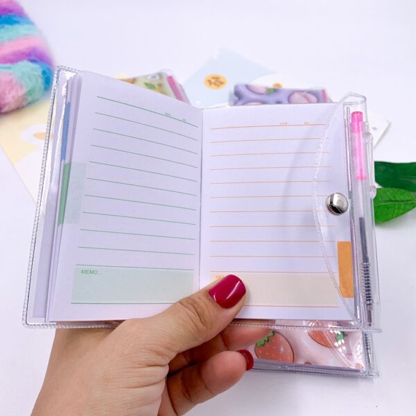 Mini Caderno Frutinhas Capa c/ Fechamento e Mini Caneta - UND