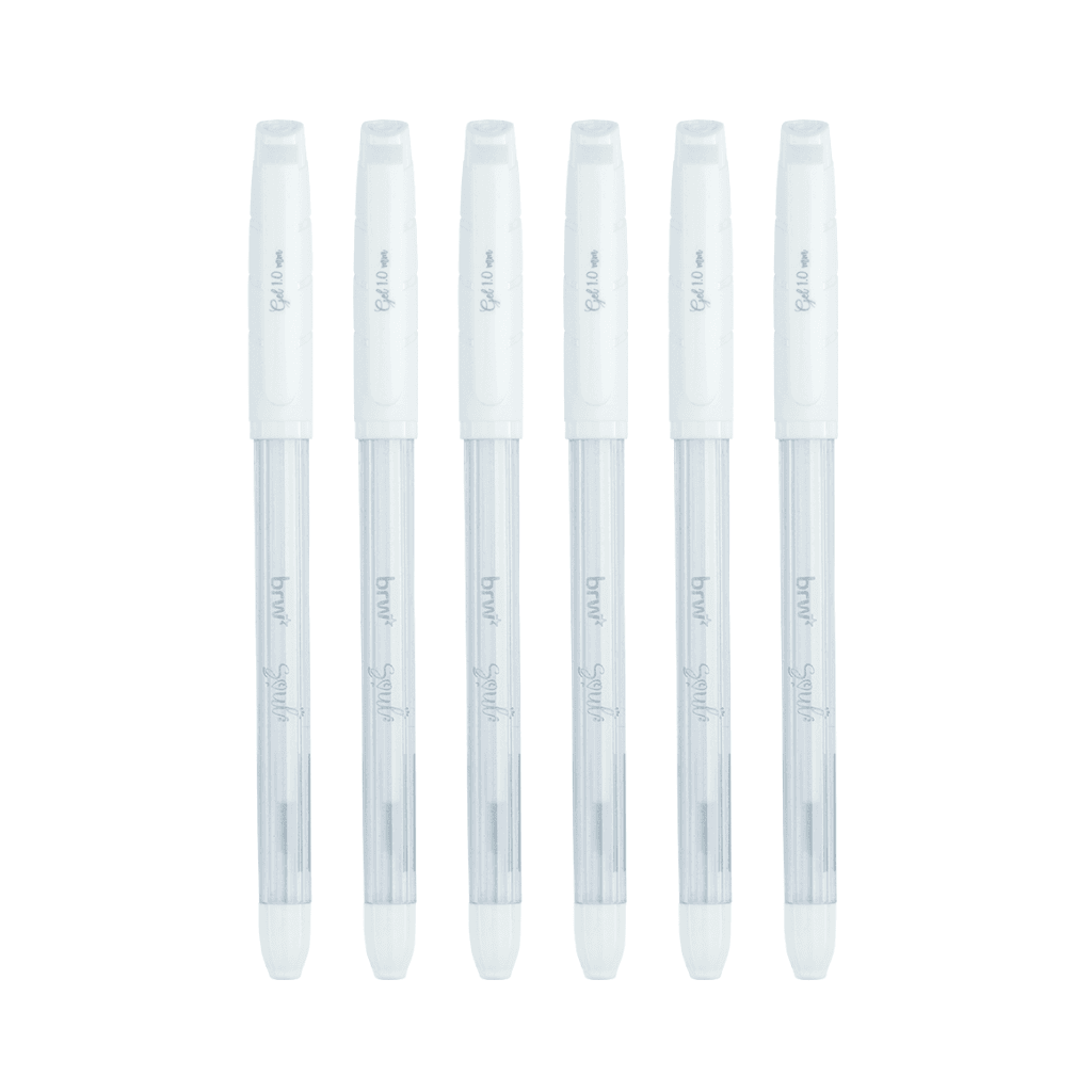 Caneta Esferográfica Gel BRANCA 1.0mm - BRW - UND