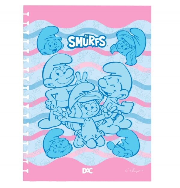 Caderno Smart Universitário 15 Divisórias Smurfs 140 fls - DAC