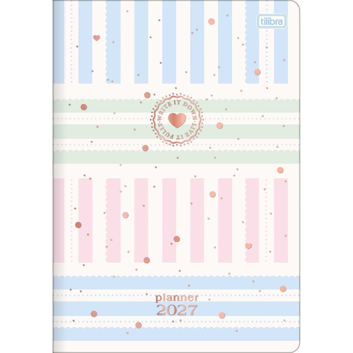 Planner Agenda 2027 Grampeado 17,8 x 25,4 cm SOHO - TILIBRA - UND