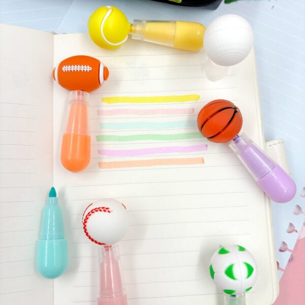Marca Texto Fofo Bolinhas Designer - Kit 6 Und